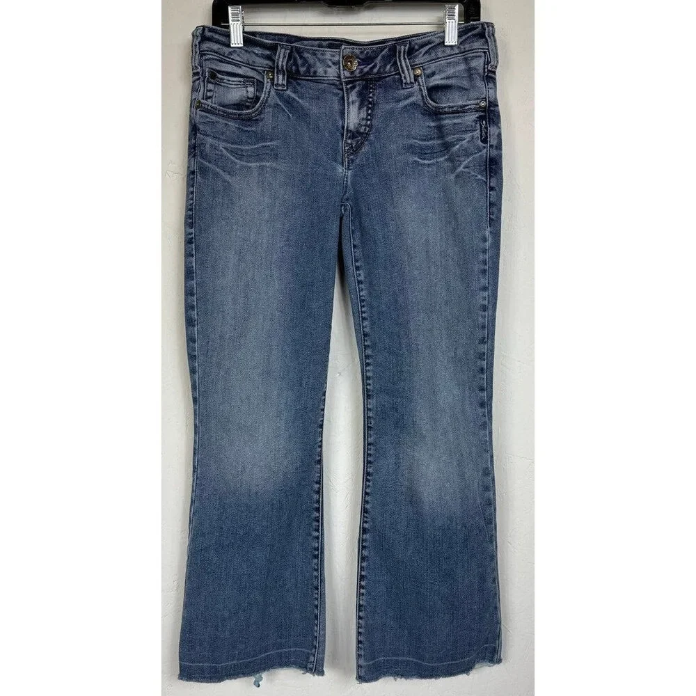 Silver Blue Cropped Jeans Women's 31